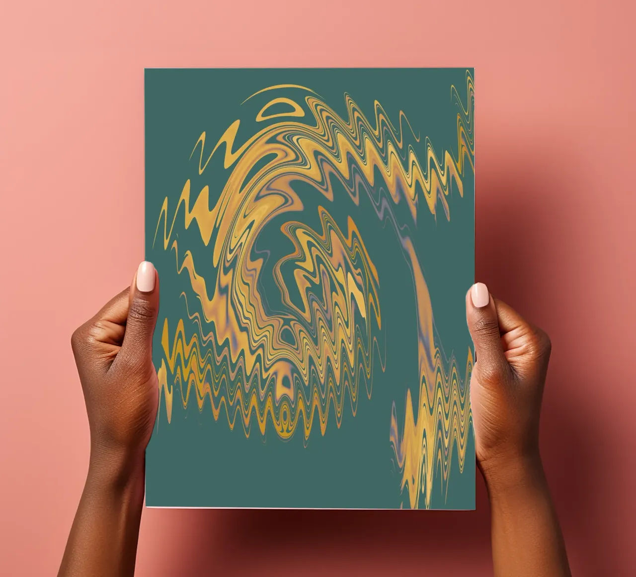 Abstract green and yellow circular fractal pattern sticker sheet by Something for you