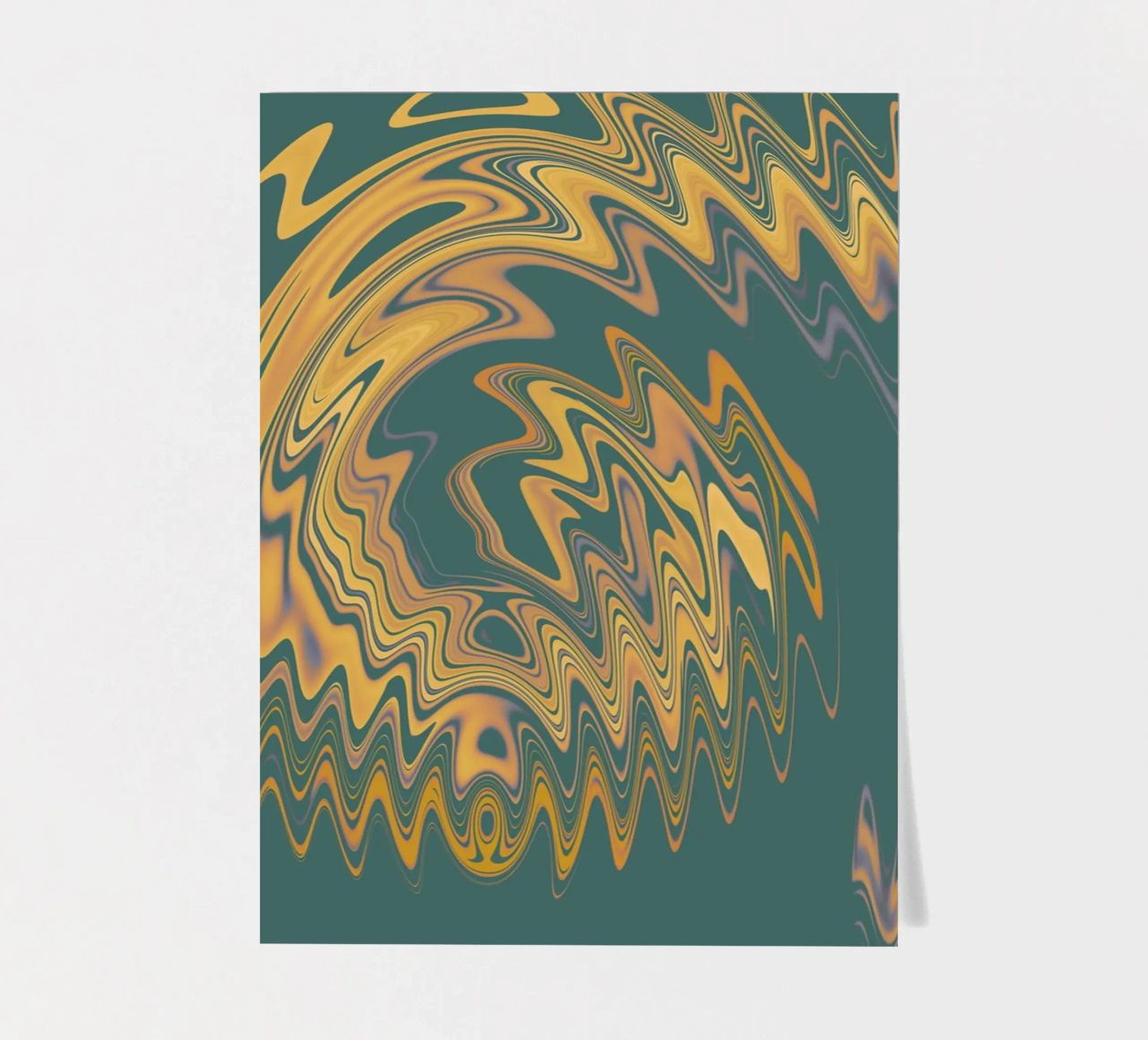 Motif abstrait vert jaune circulaire fractal planche autocollant de Something for you