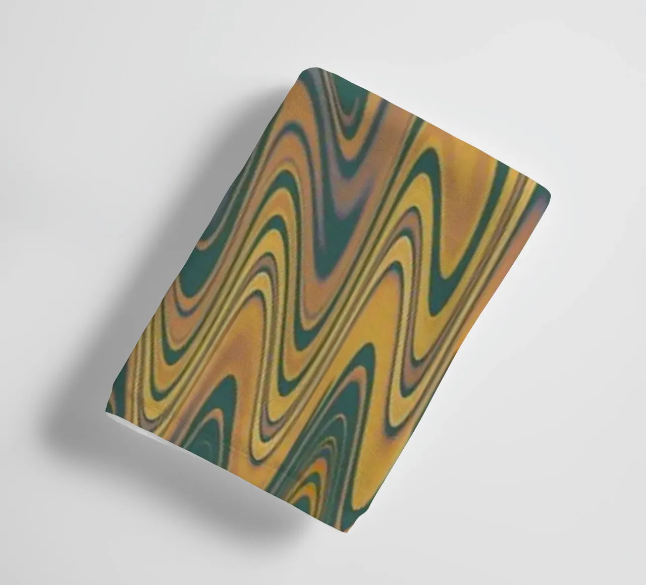 Motif abstrait vert jaune circulaire fractal serviette de bain de Something for you