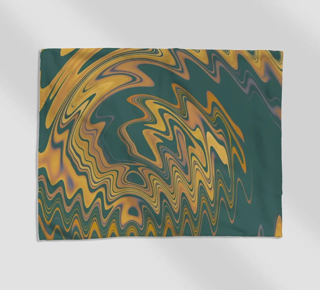 Motif abstrait vert jaune circulaire fractal serviette de plage de Something for you