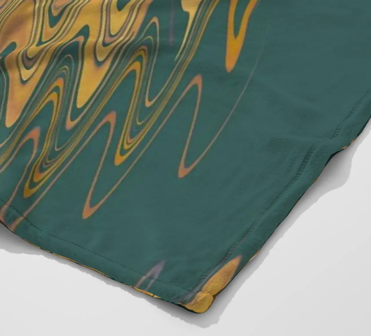 Motif abstrait vert jaune circulaire fractal plaid polaire de Something for you