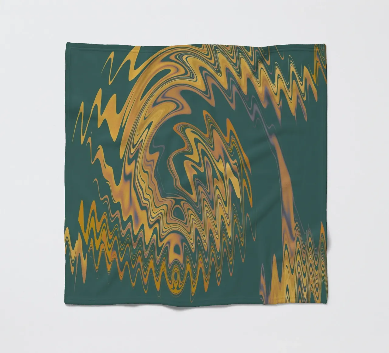 Motif abstrait vert jaune circulaire fractal plaid polaire de Something for you