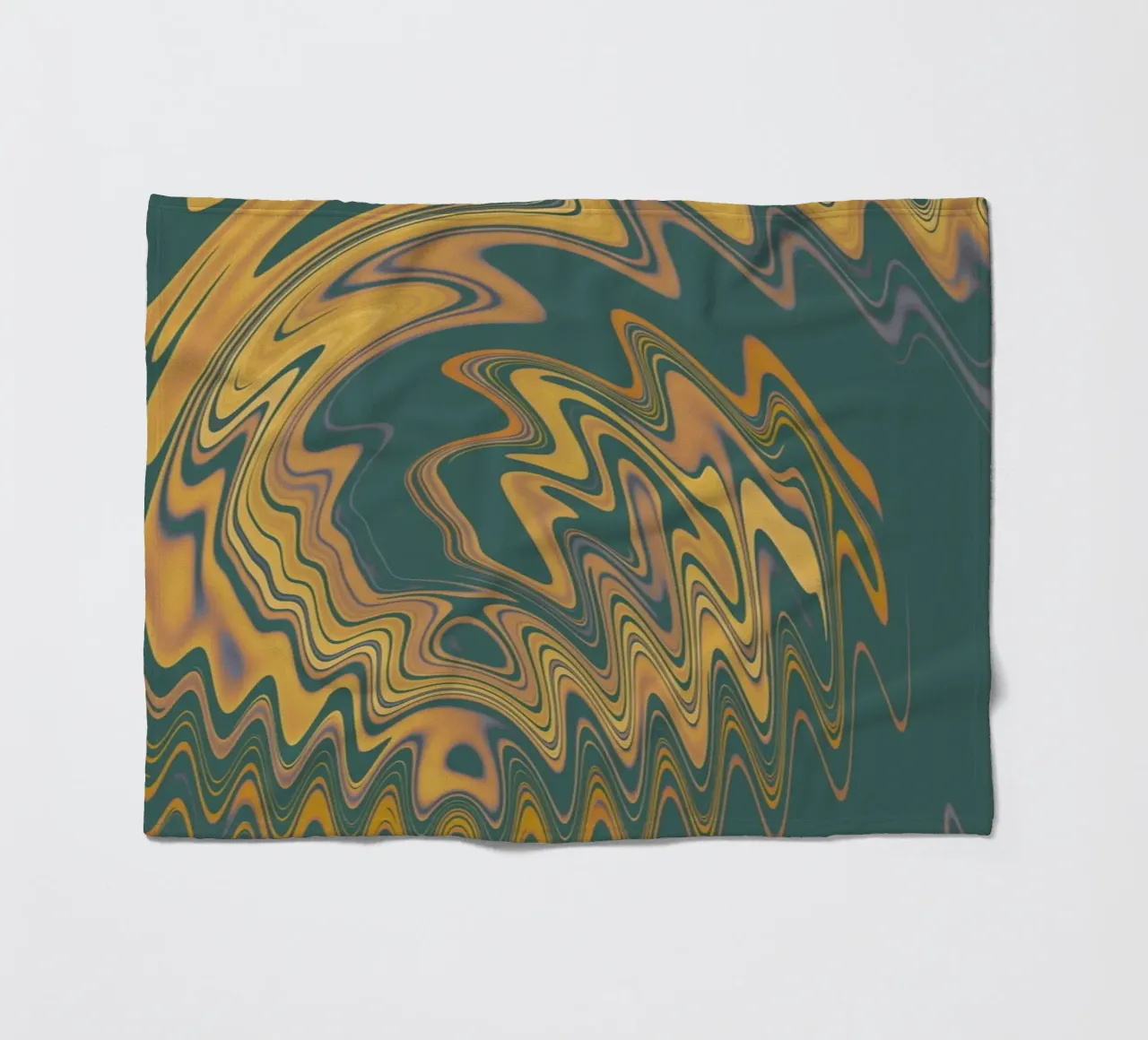 Motif abstrait vert jaune circulaire fractal plaid polaire de Something for you