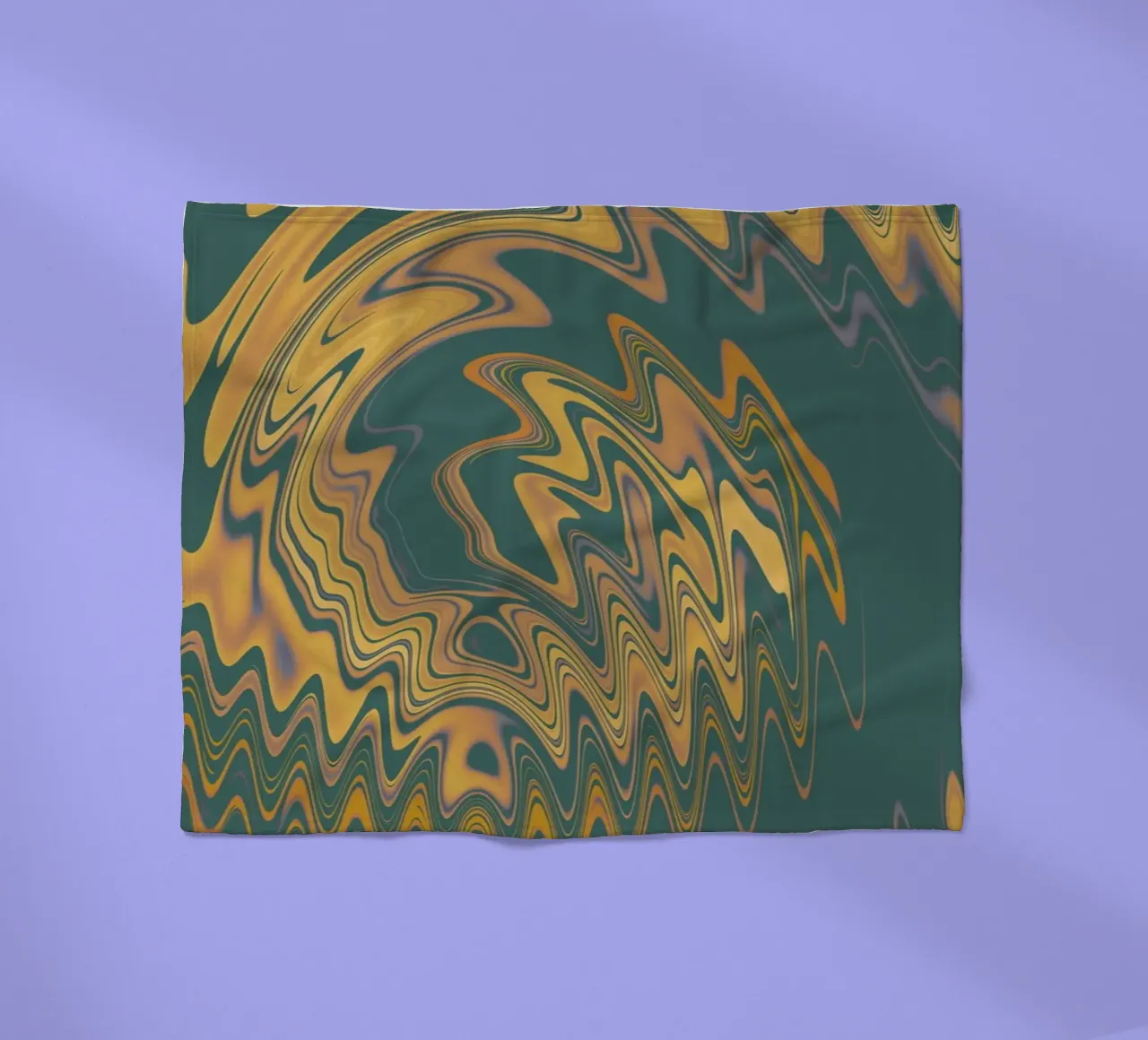 Motif abstrait vert jaune circulaire fractal plaid polaire de Something for you