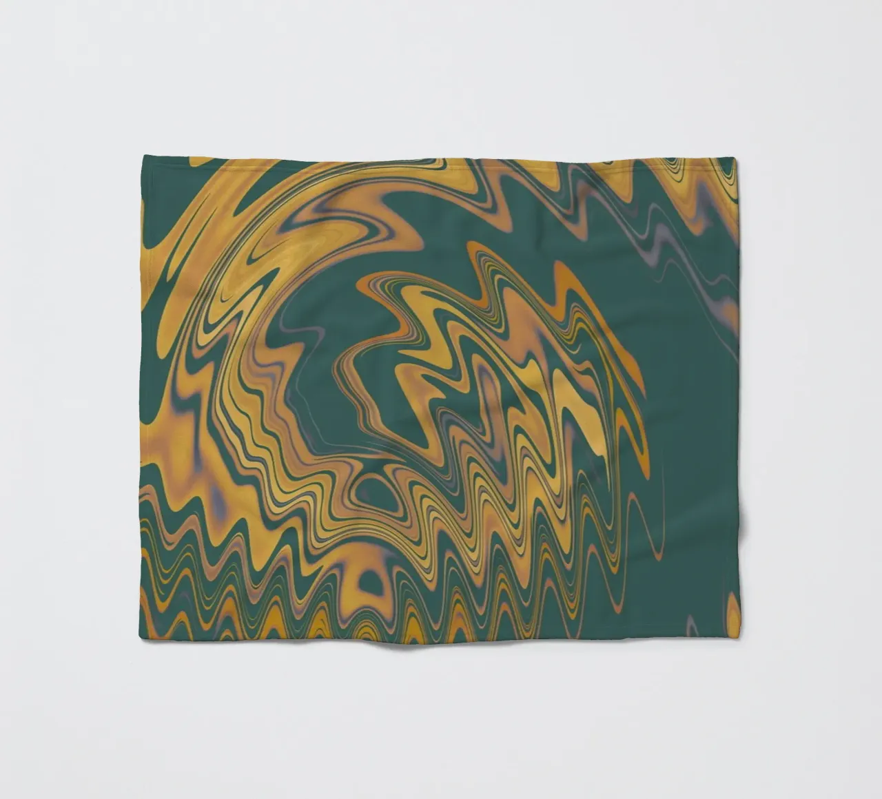 Motif abstrait vert jaune circulaire fractal plaid polaire de Something for you