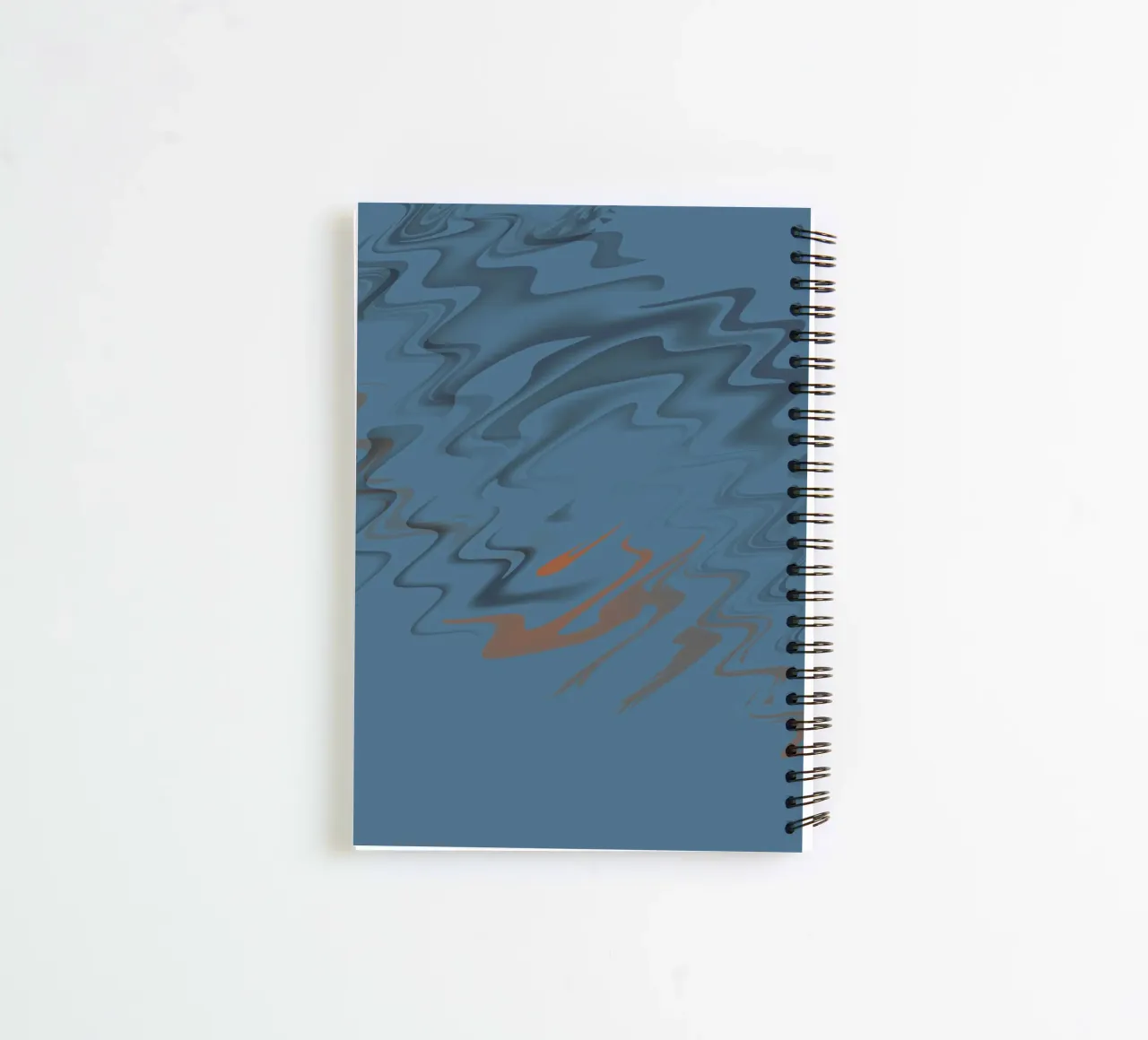 Abstract jagged blue wave pattern spiral notebook by Something for you