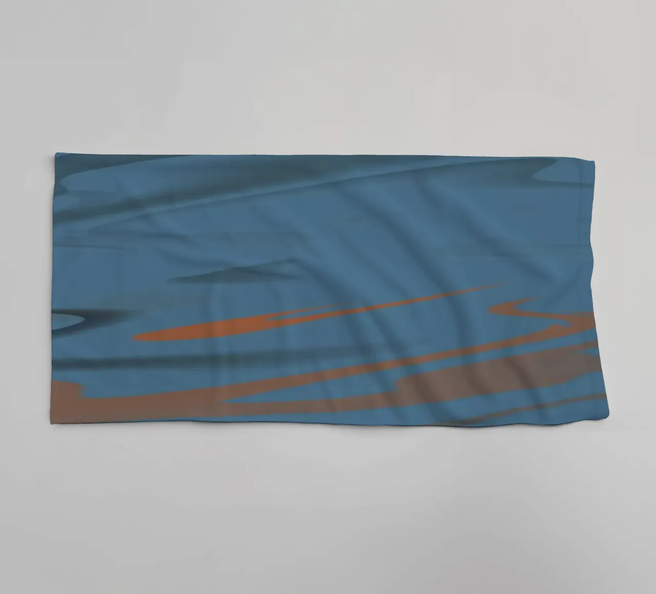 Abstraktes gezacktes blaues Wellen Muster Handtuch von Something for you