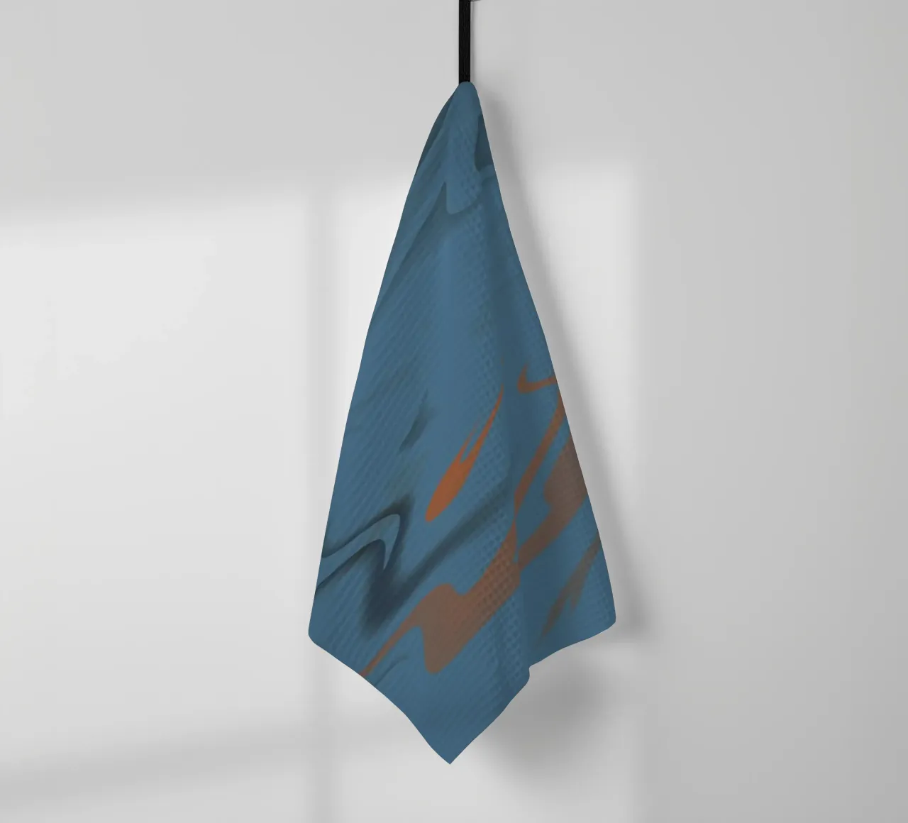 Modello astratto di onda blu frastagliata canovaccio da cucina da Something for you