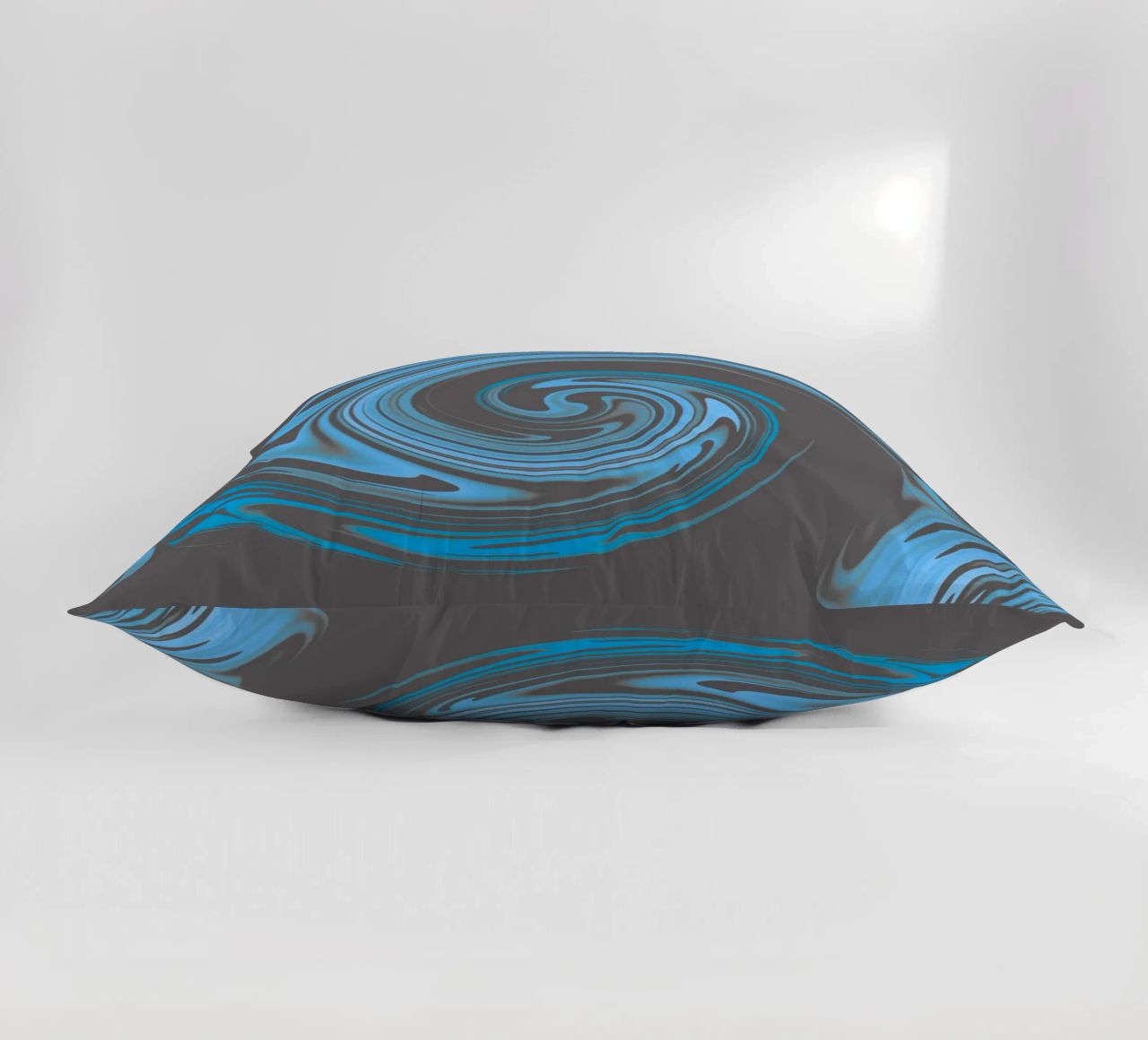 Astratto circolare blu grigio modello frattale cuscino da Something for you