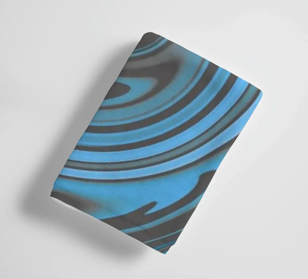 Abstract circular blue grey fractal pattern towel by Something for you
