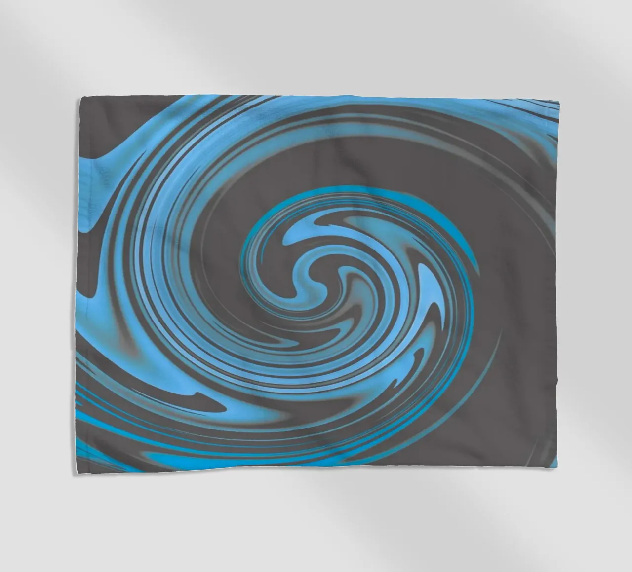 Abstract circular blue grey fractal pattern beach towel by Something for you