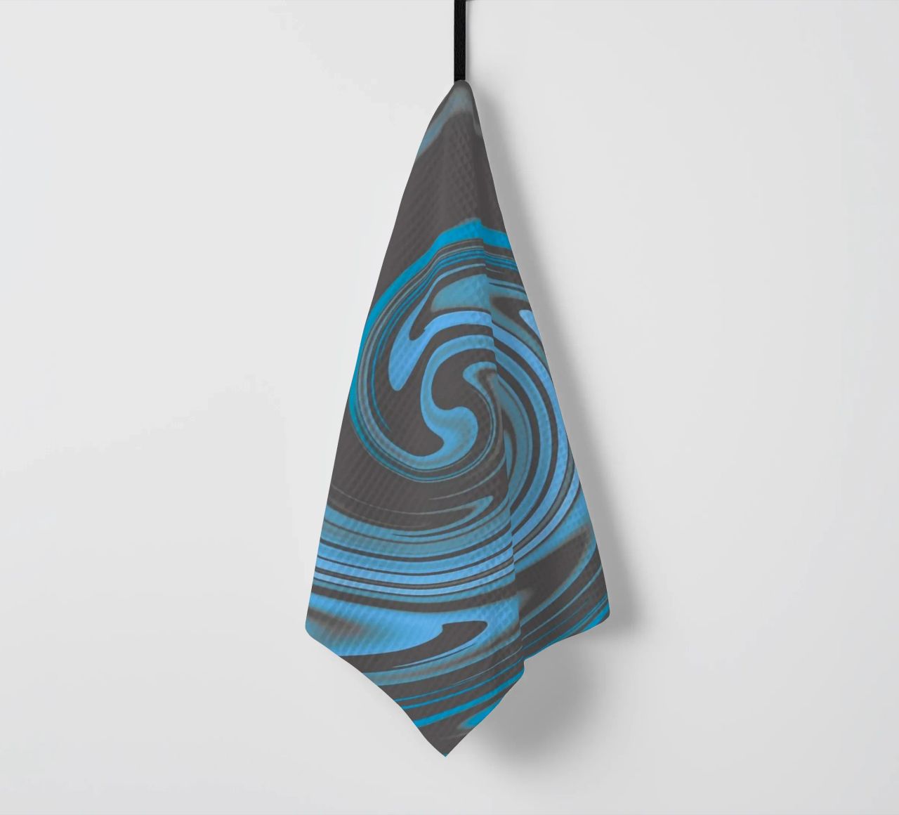 Astratto circolare blu grigio modello frattale canovaccio da cucina da Something for you