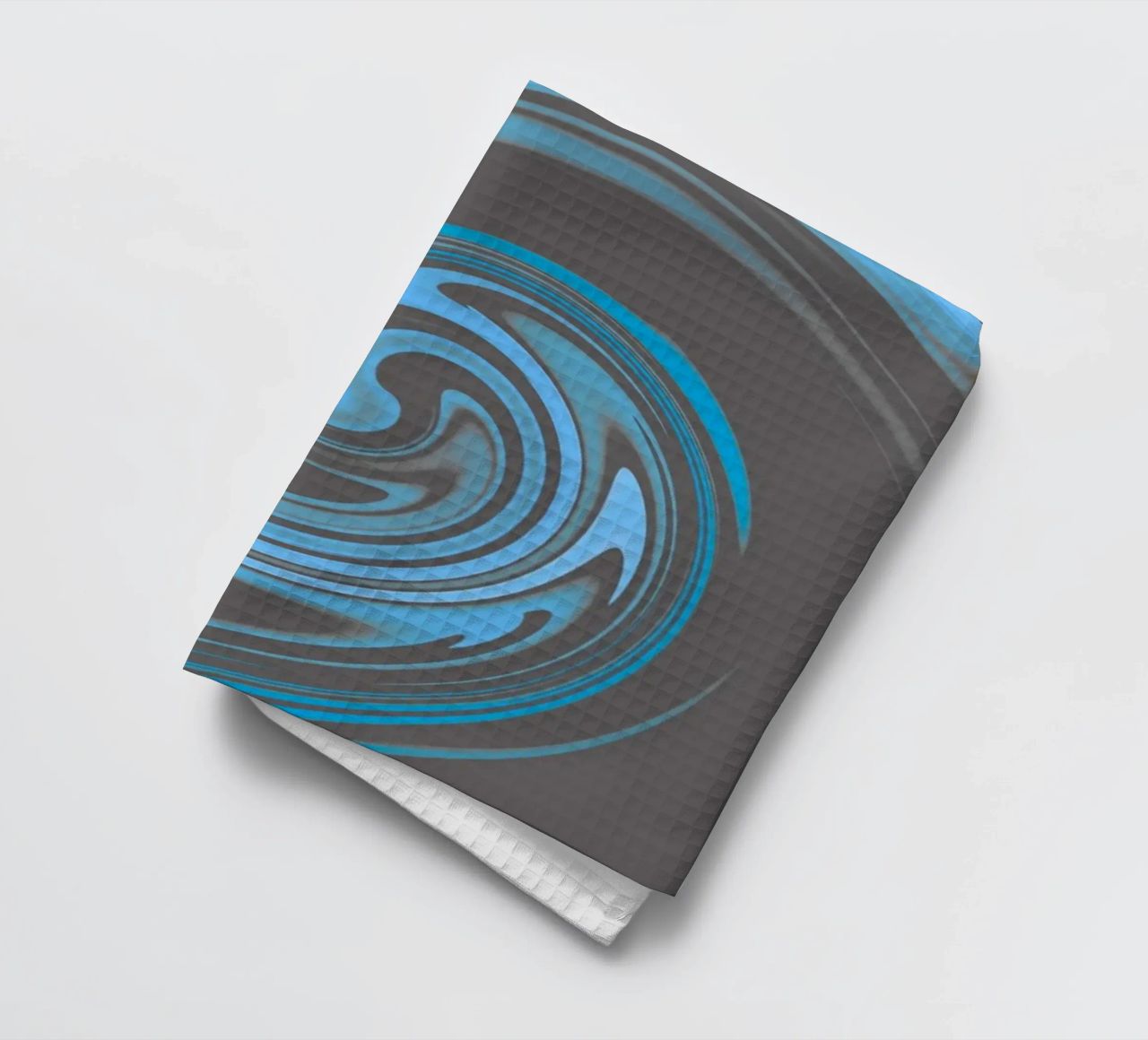 Astratto circolare blu grigio modello frattale canovaccio da cucina da Something for you