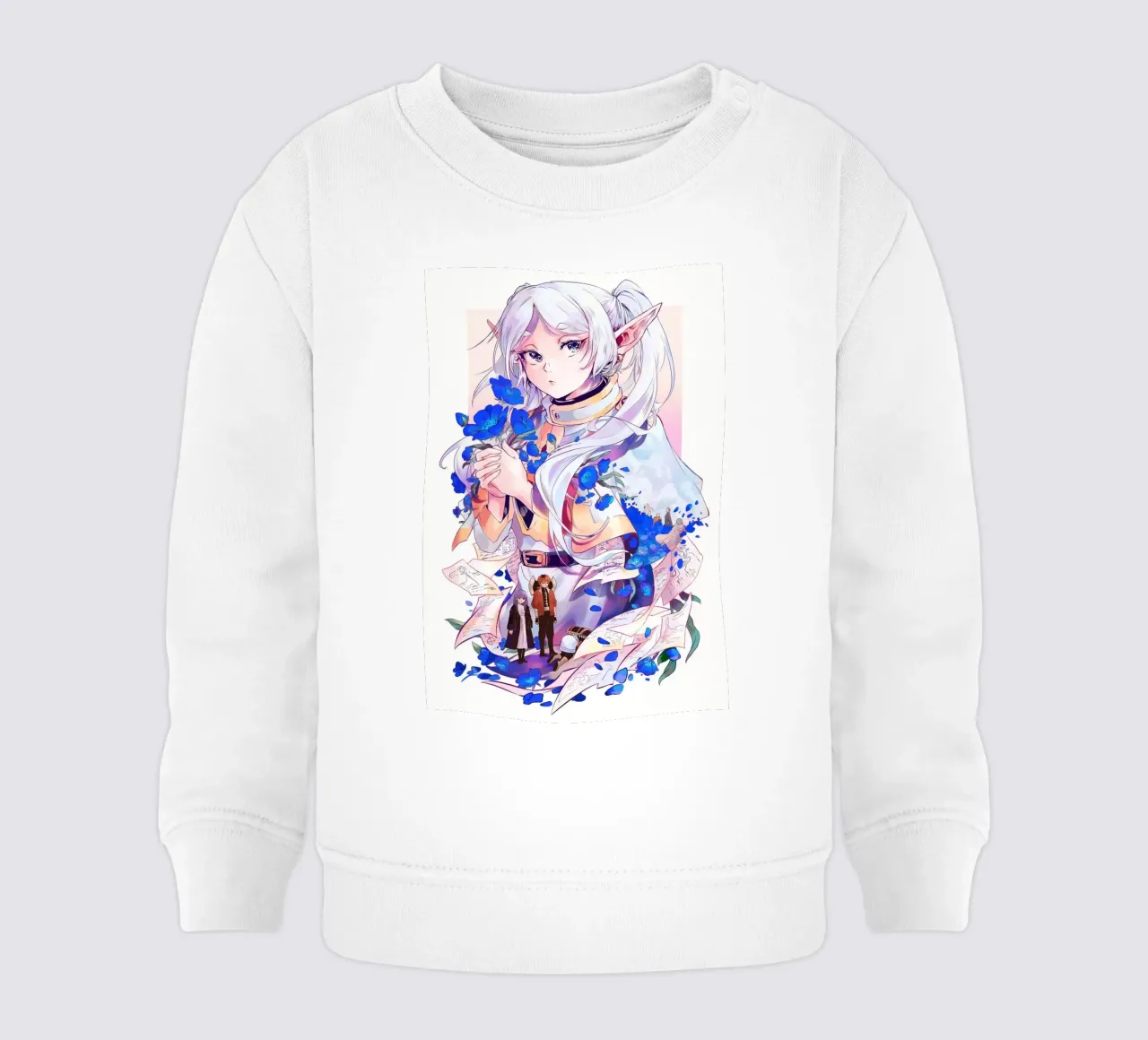 frieren con fiori blu felpa neonato da Evie Shop