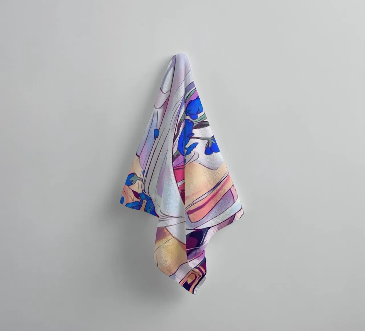 frieren con fiori blu asciugamano da bagno da Evie Shop