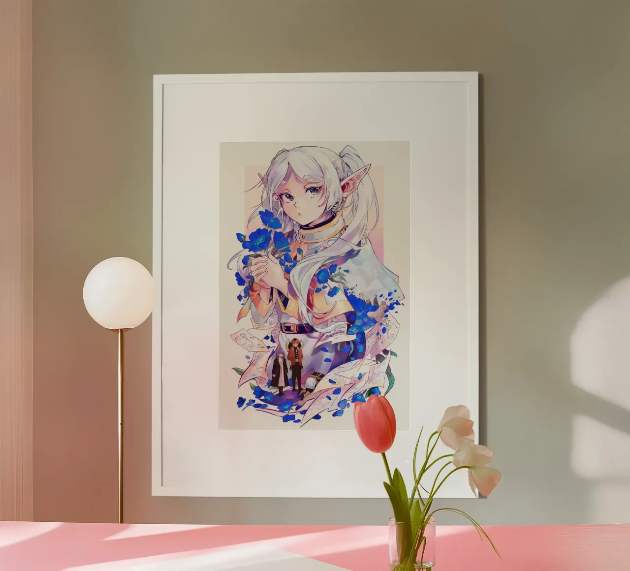 frieren con fiori blu carta hahnemühle da Evie Shop