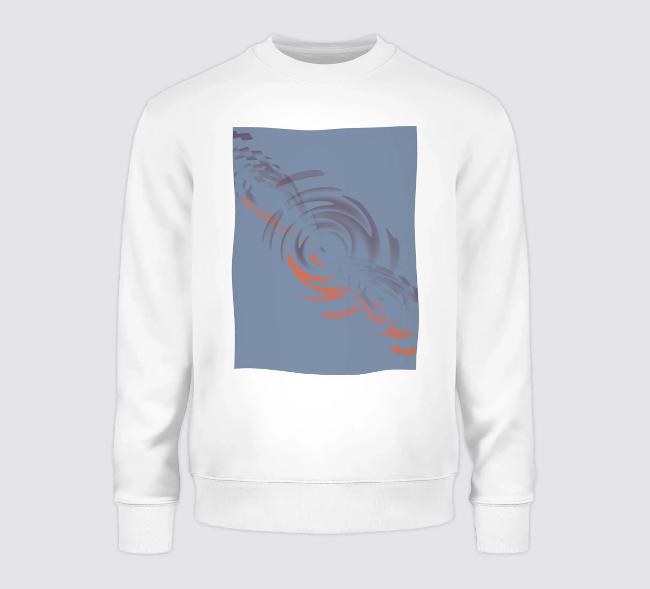 Abstract dynamic circular blue pattern sweatshirt by Something for you