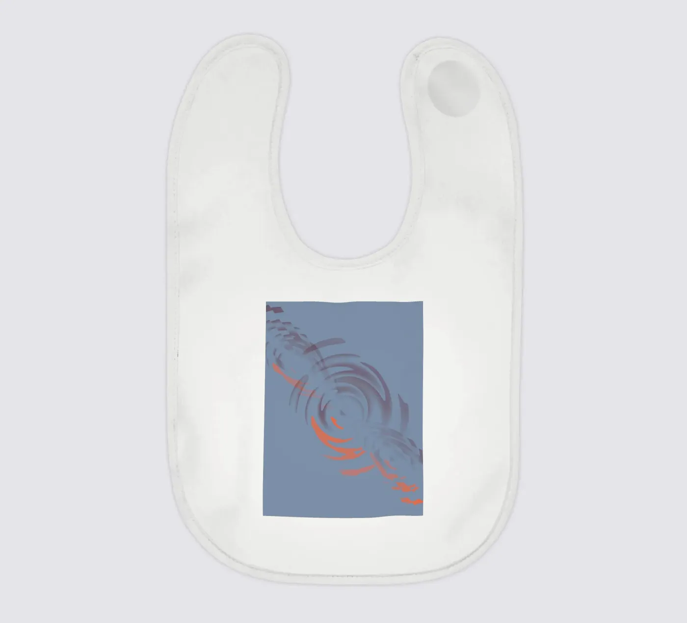 Motif circulaire bleu abstrait et dynamique bavoir de Something for you