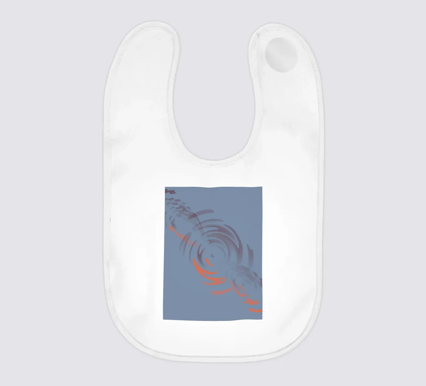 Motif circulaire bleu abstrait et dynamique bavoir de Something for you