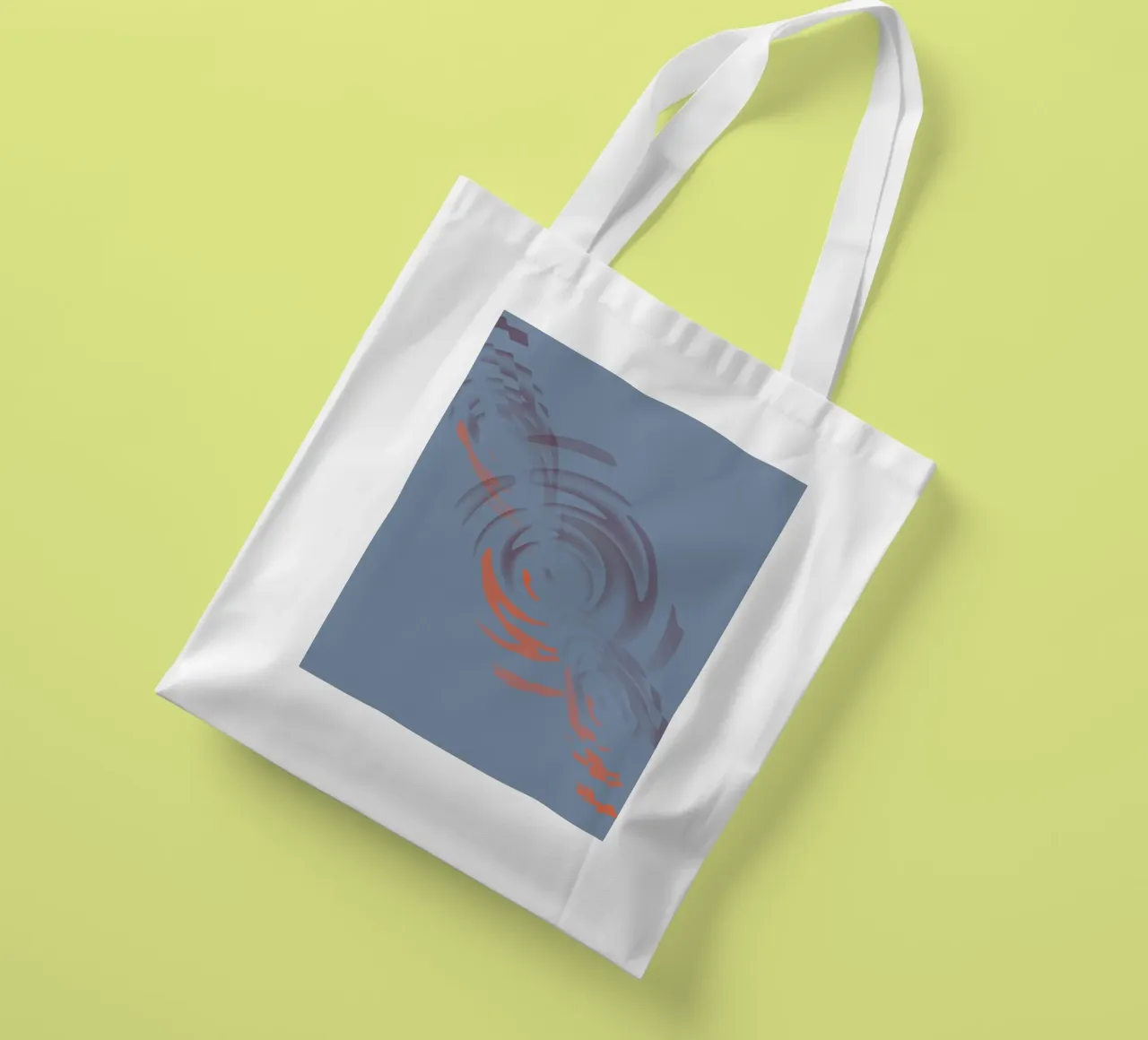 Abstract dynamic circular blue pattern tote bag by Something for you