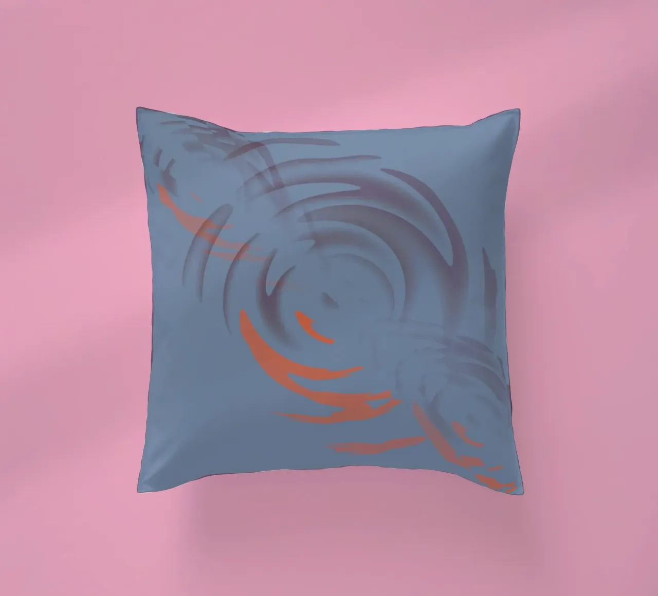 Abstract dynamisch cirkelvormig blauw patroon kussen van Something for you