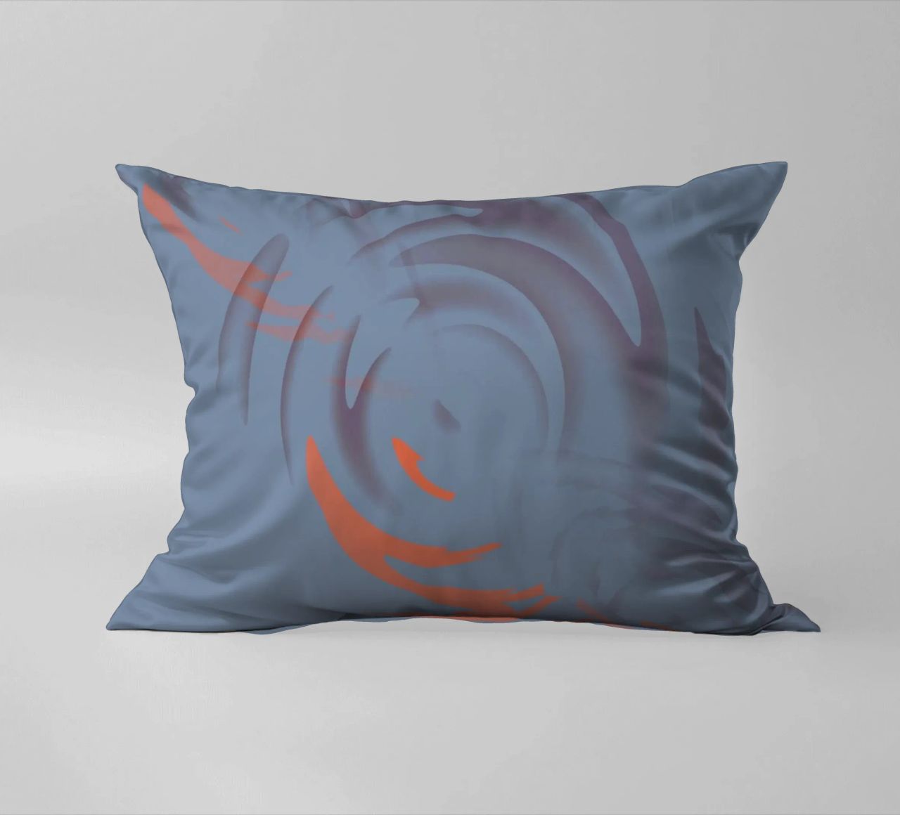 Disegno astratto dinamico circolare blu cuscino da Something for you