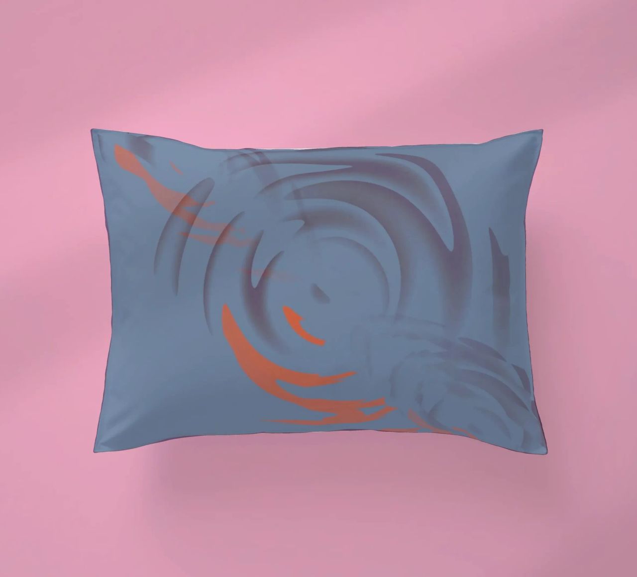 Disegno astratto dinamico circolare blu cuscino da Something for you