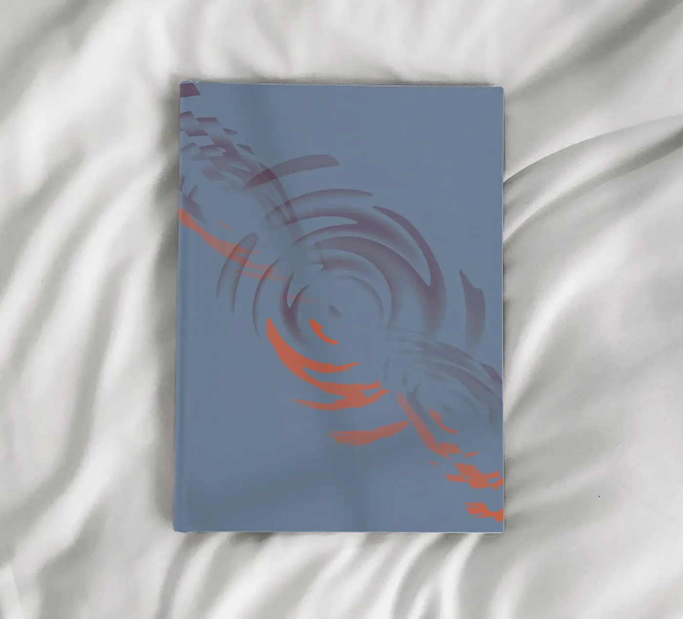 Abstract dynamic circular blue pattern notebook by Something for you