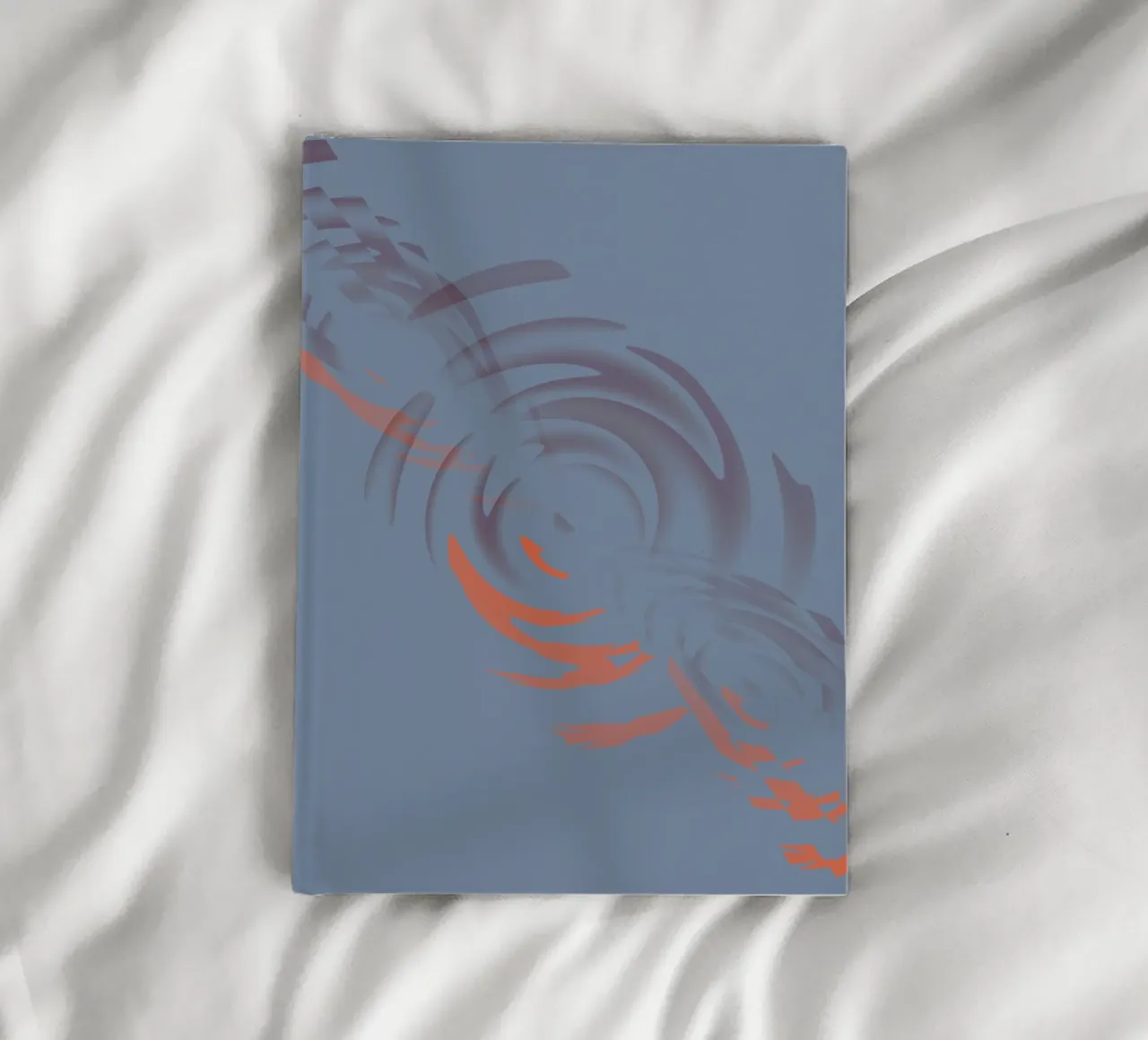Abstract dynamic circular blue pattern notebook by Something for you