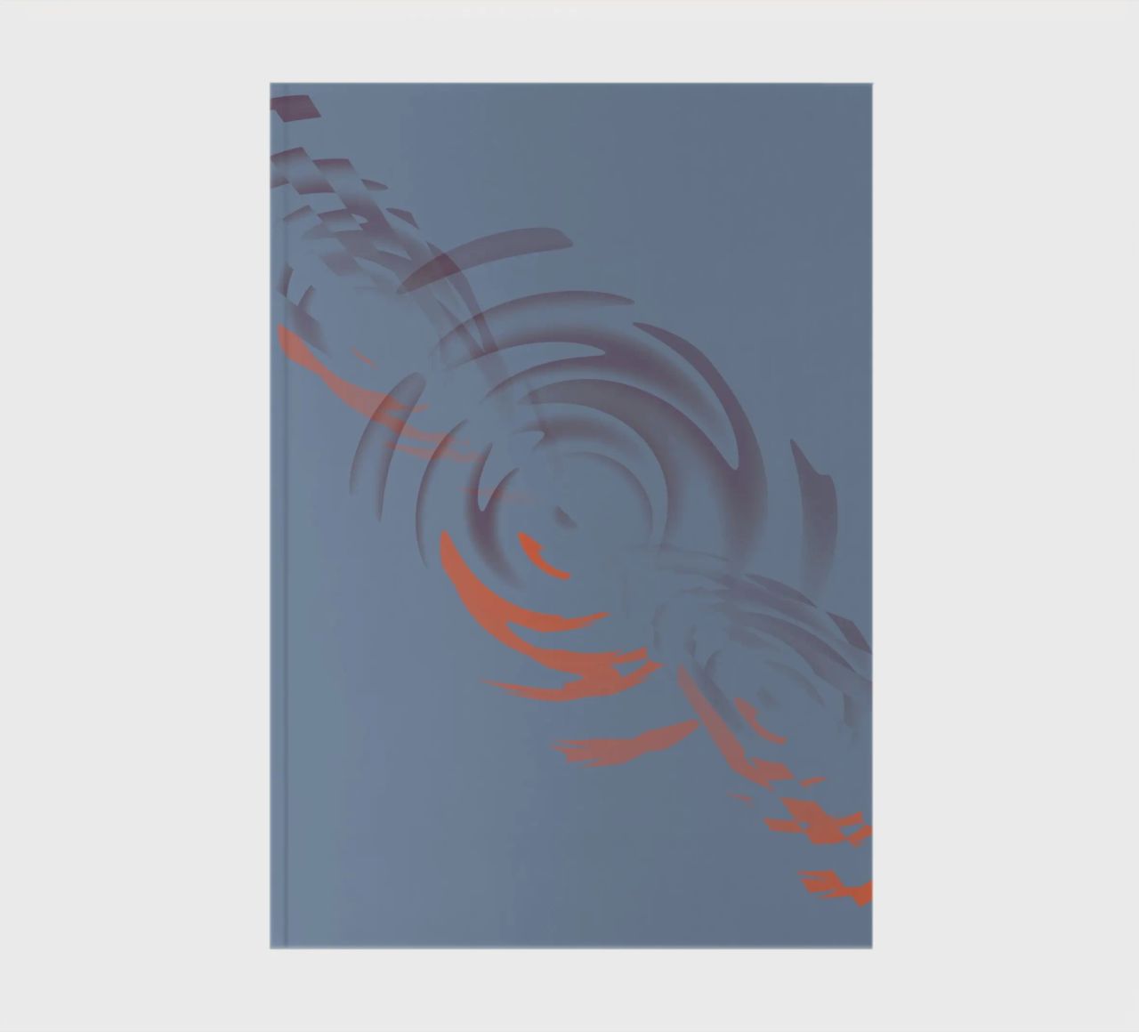 Abstract dynamic circular blue pattern notebook by Something for you