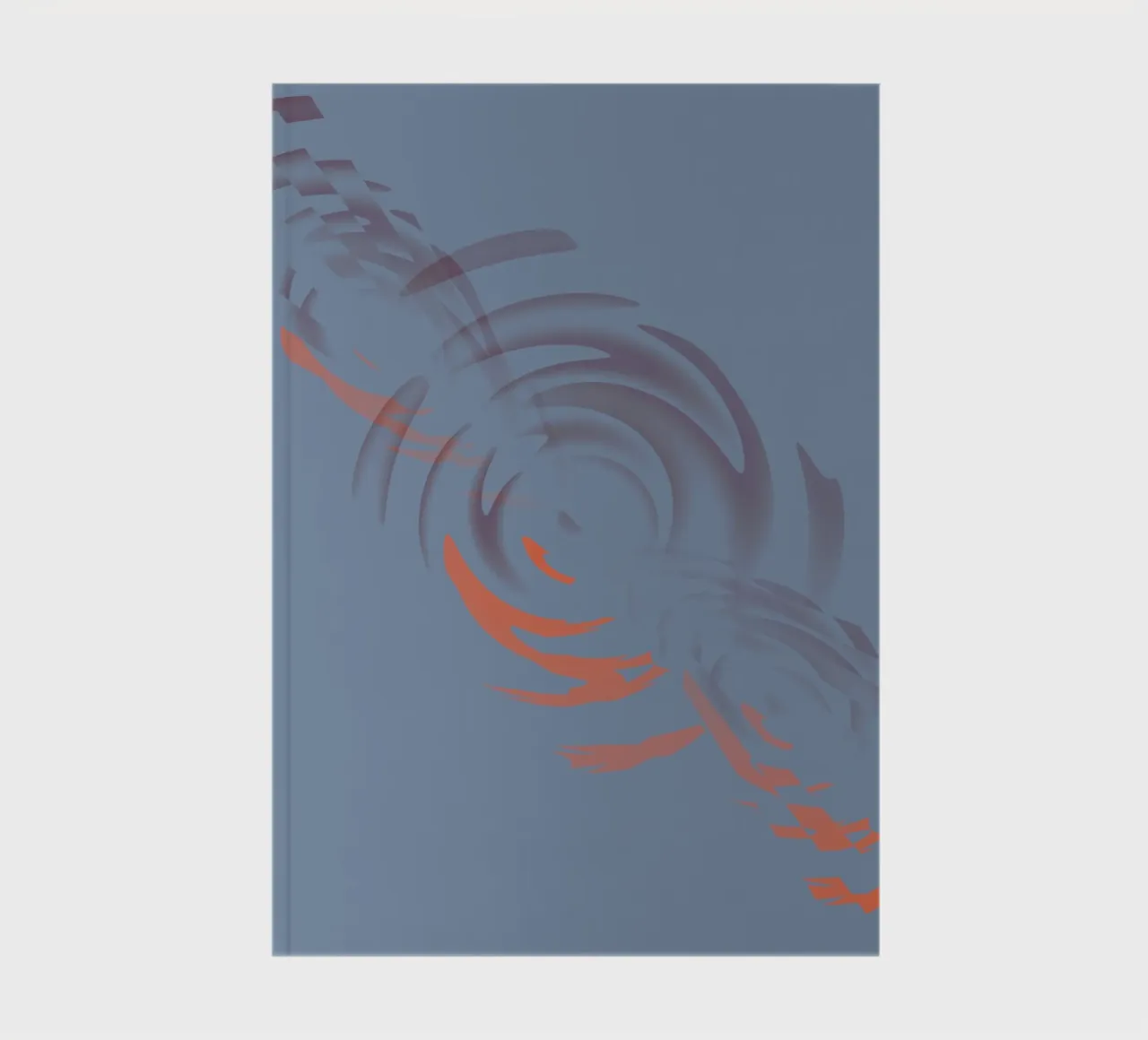 Abstract dynamic circular blue pattern notebook by Something for you