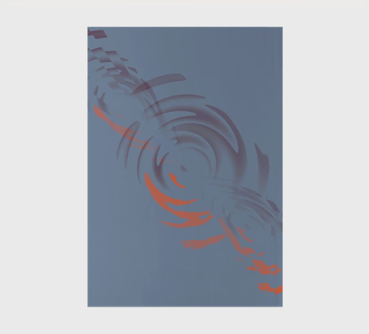 Abstract dynamic circular blue pattern notebook by Something for you