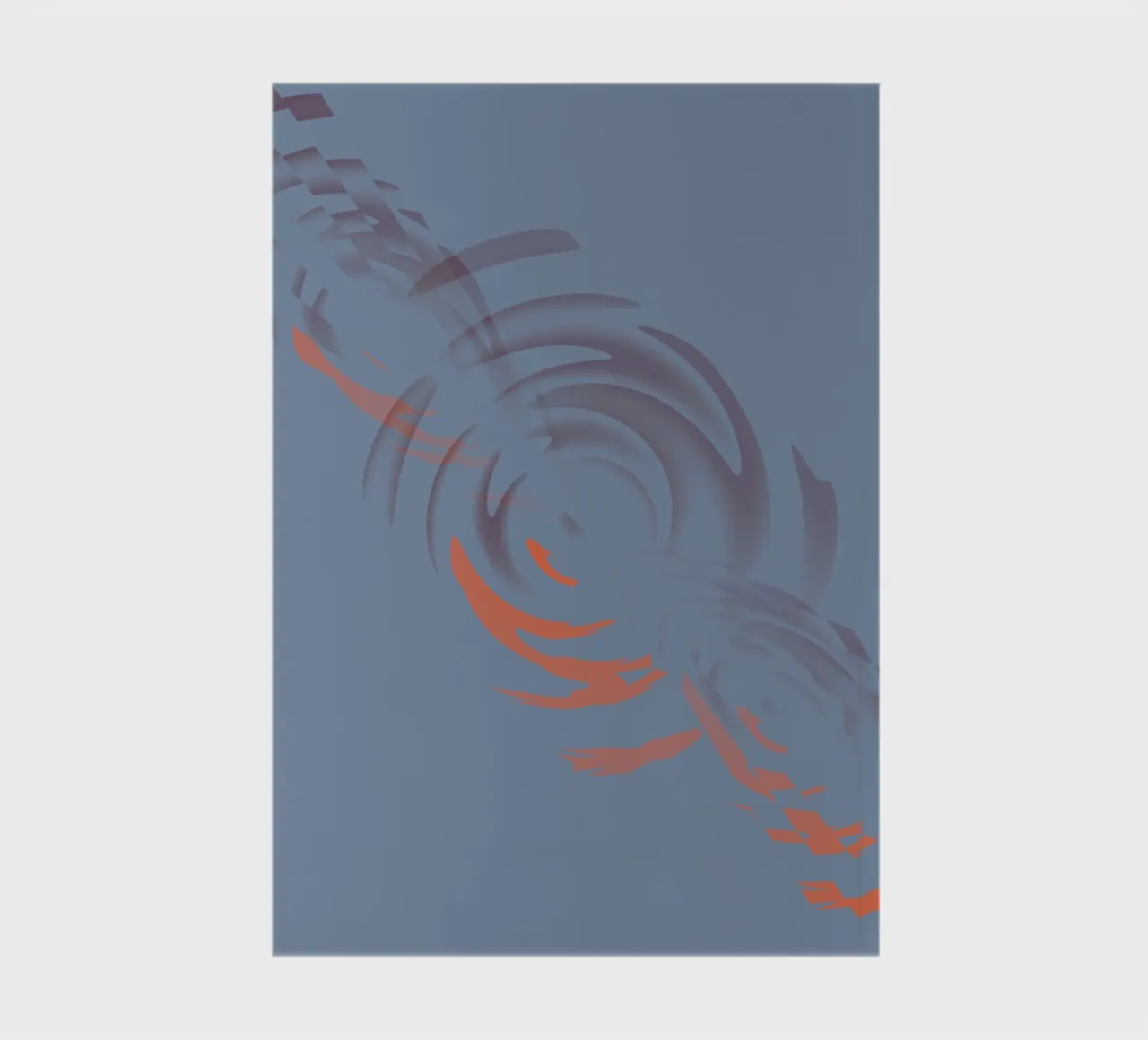 Abstract dynamic circular blue pattern notebook by Something for you
