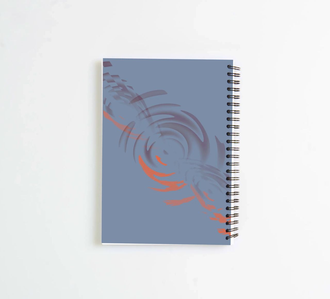 Disegno astratto dinamico circolare blu diario ad anelli da Something for you