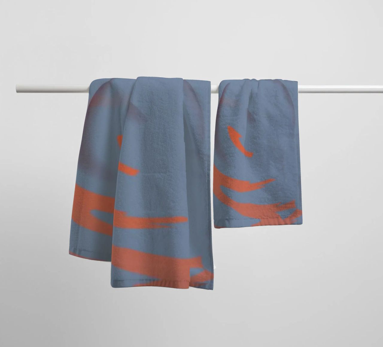 Abstract dynamic circular blue pattern towel by Something for you