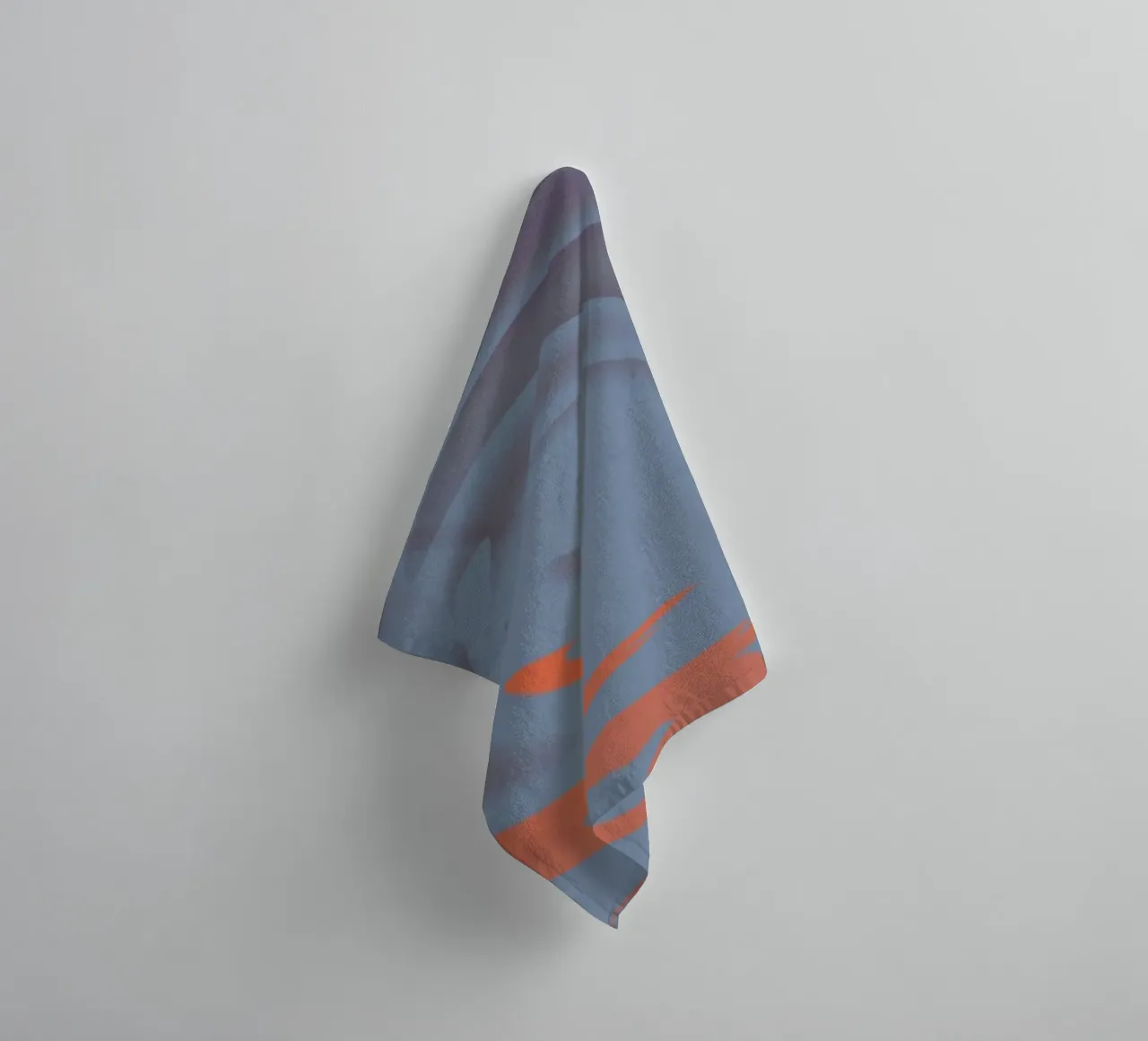 Motif circulaire bleu abstrait et dynamique serviette de bain de Something for you
