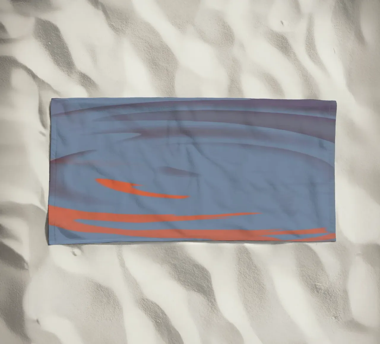 Disegno astratto dinamico circolare blu telo mare da Something for you