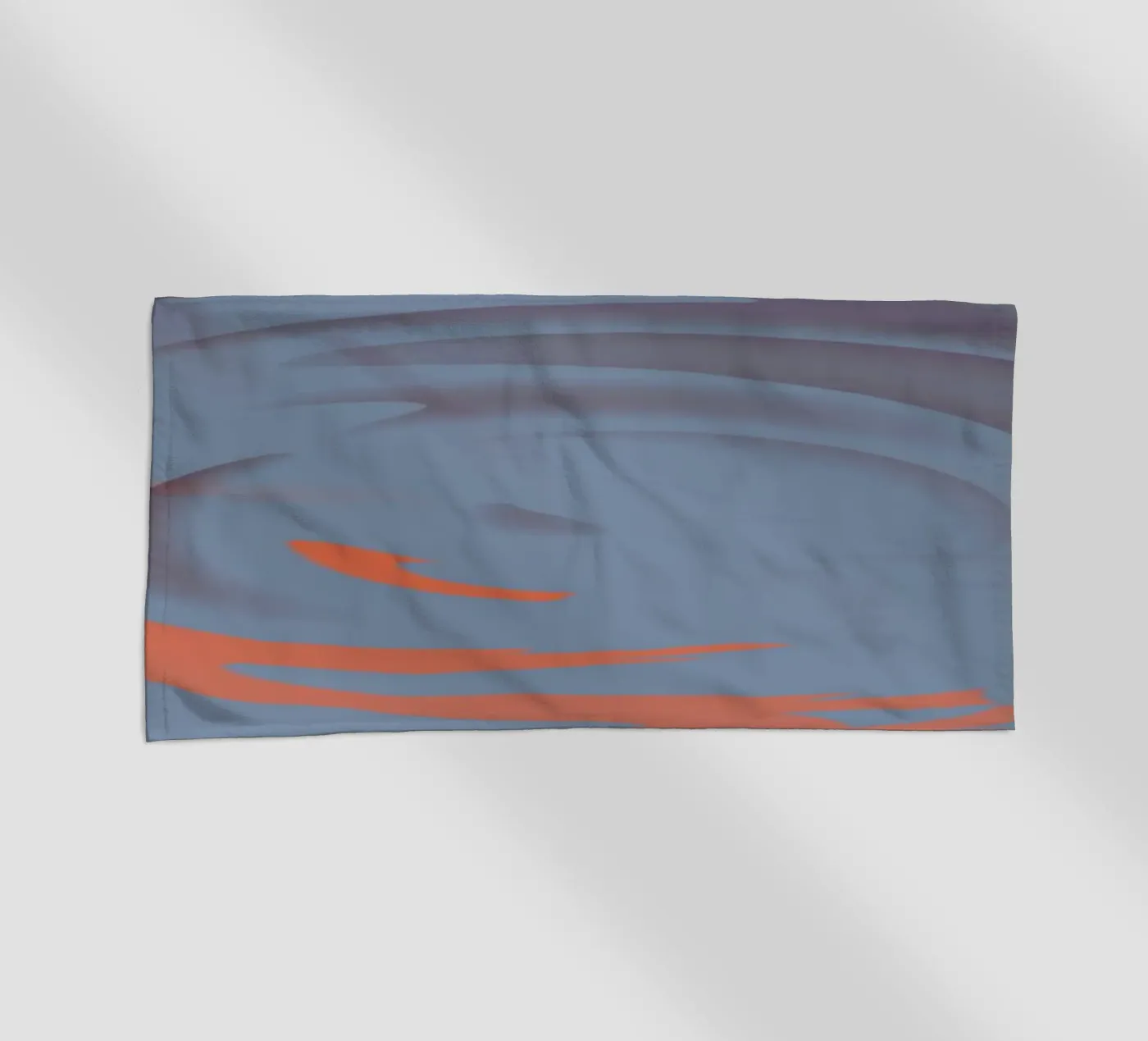 Abstract dynamic circular blue pattern strandhanddoek van Something for you