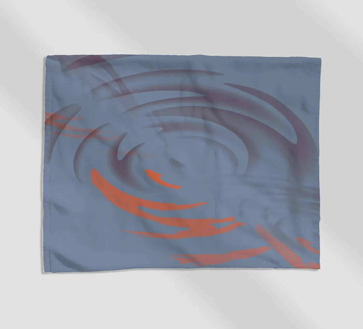 Abstract dynamic circular blue pattern strandhanddoek van Something for you