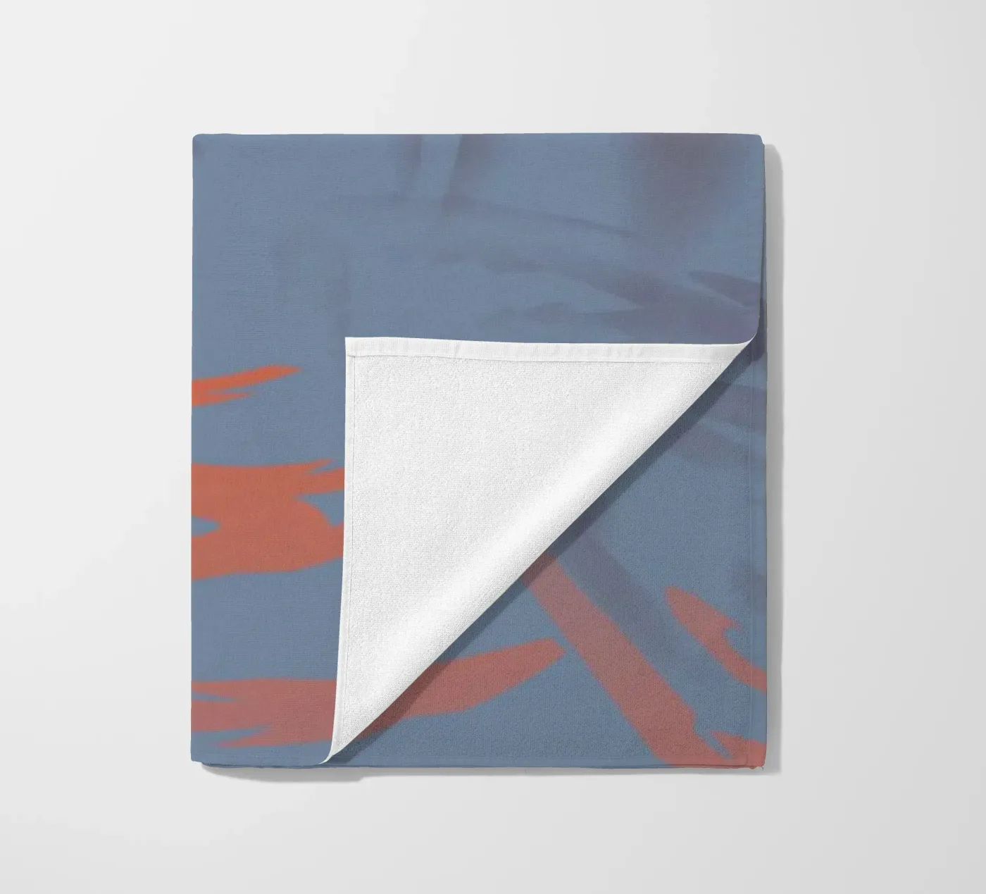 Abstract dynamic circular blue pattern strandhanddoek van Something for you