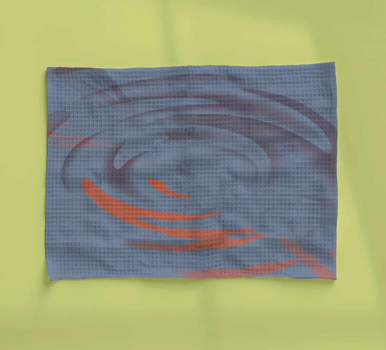 Abstract dynamic circular blue pattern tea towel by Something for you