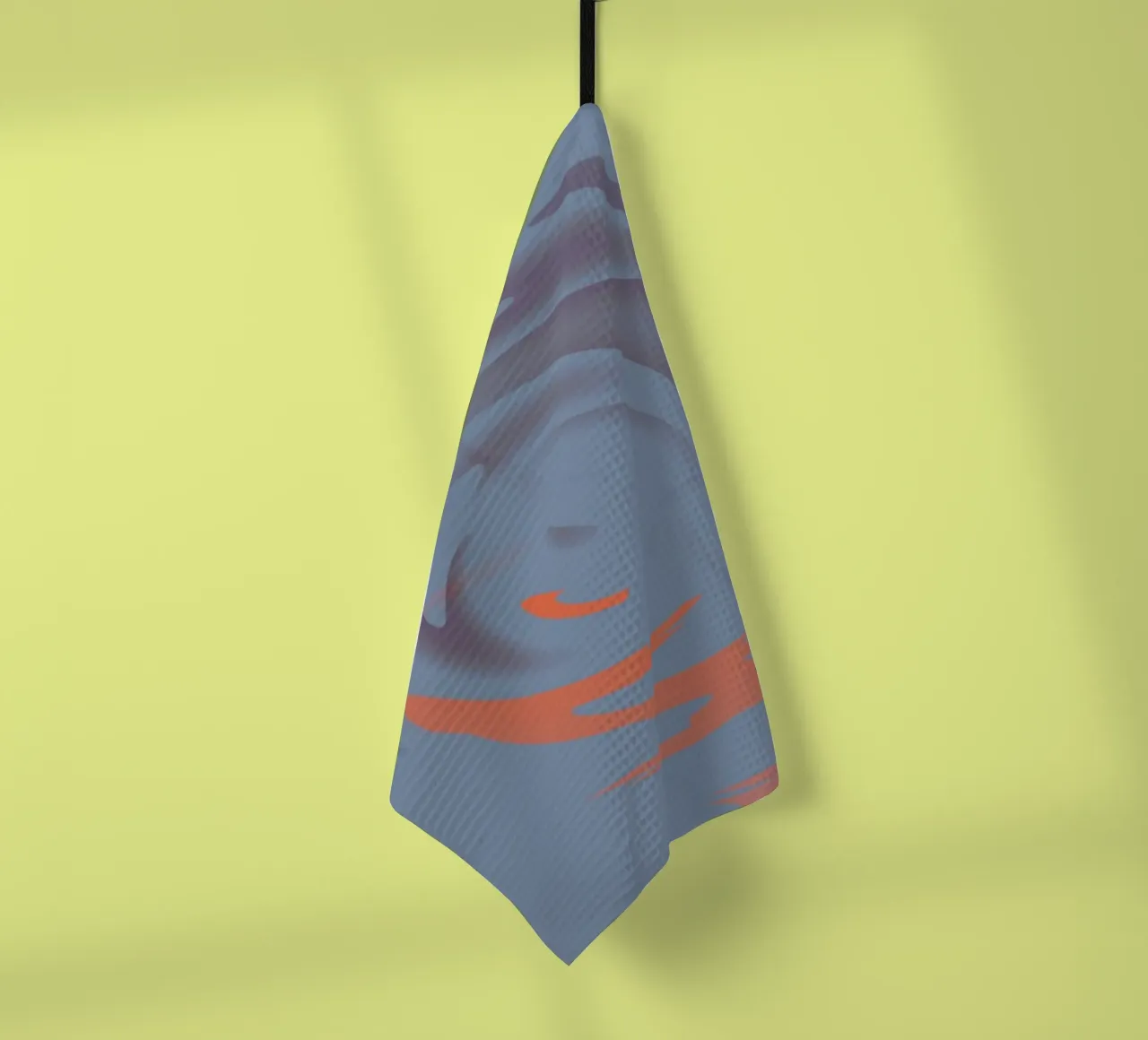 Abstract dynamic circular blue pattern tea towel by Something for you