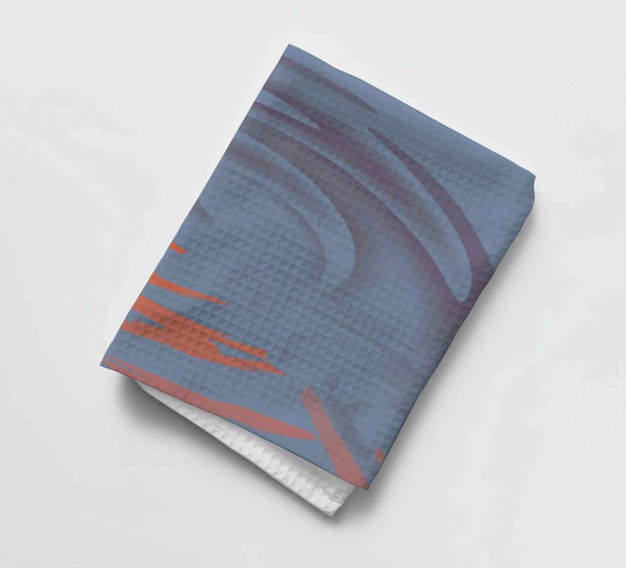 Abstract dynamic circular blue pattern tea towel by Something for you
