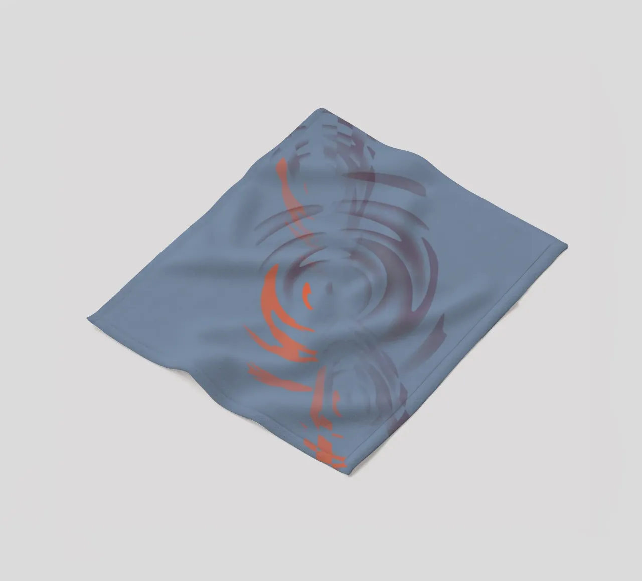 Abstract dynamic circular blue pattern fleece blanket by Something for you