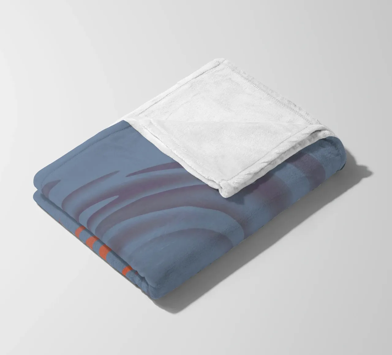 Abstract dynamic circular blue pattern fleece blanket by Something for you