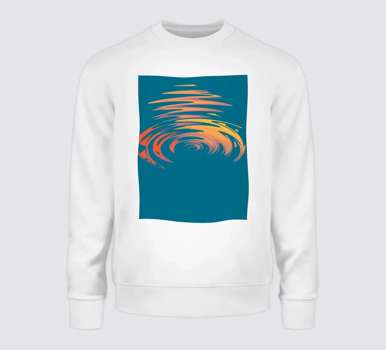 Abstract dynamic colourful circular wave pattern sweatshirt by Something for you