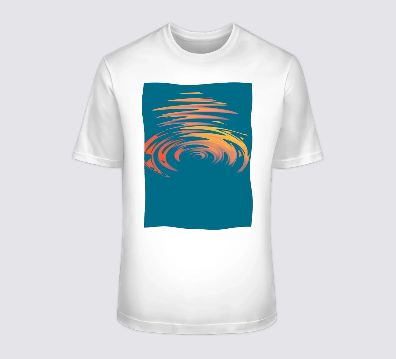 Abstract dynamic colourful circular wave pattern t-shirt by Something for you