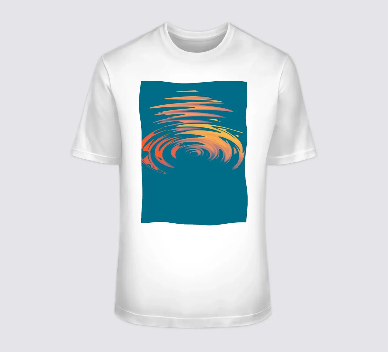 Abstract dynamic colourful circular wave pattern t-shirt by Something for you