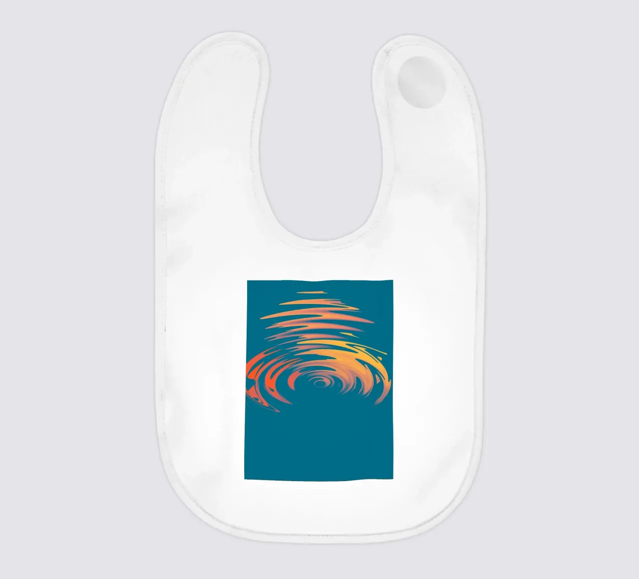 Motif dynamique abstrait d'ondes circulaires colorées bavoir de Something for you