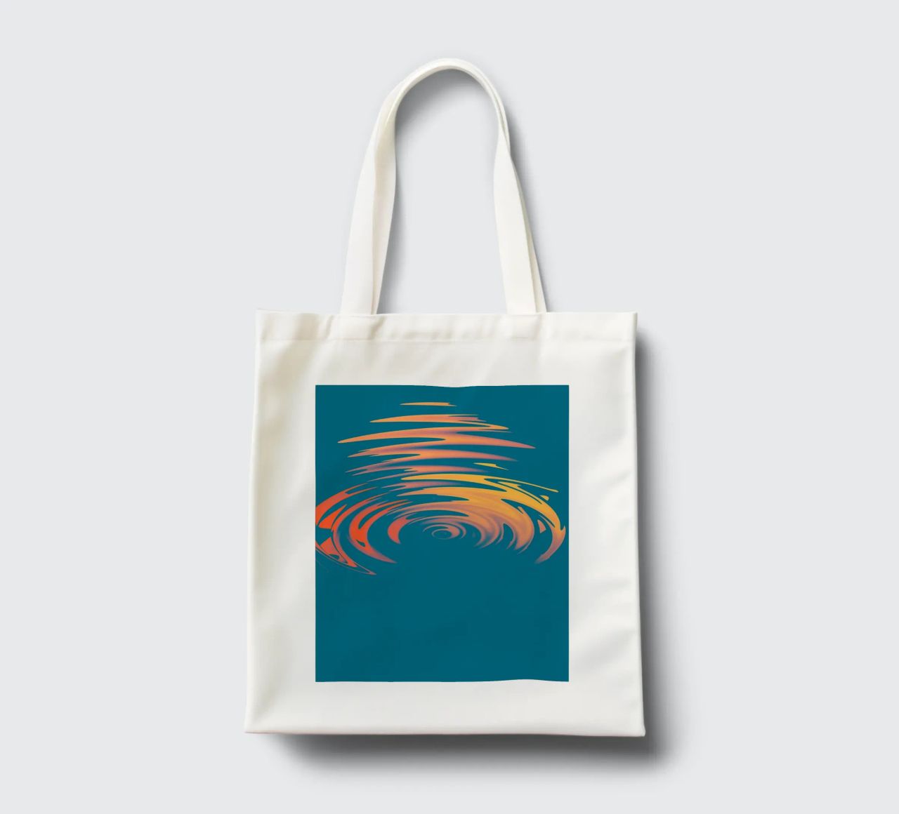 Abstract dynamic colourful circular wave pattern tote bag by Something for you